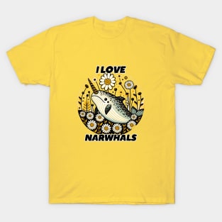 I Love Narwhals T-Shirt